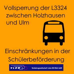 Informationen zur Sperrung L3324 - Schulbusse